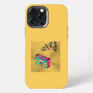 Retro audio boombox. iPhone 13 pro max hoesje