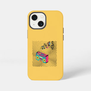 Retro audio boombox. iPhone 13 mini hoesje