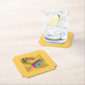 Retro audio boombox. kartonnen onderzetters (Insitu)