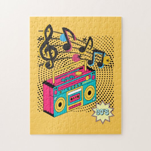 Retro audio boombox. legpuzzel (Verticaal)