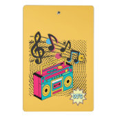 Retro audio boombox. mini klembord (Achterkant)