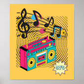 Retro audio boombox. poster (Voorkant)