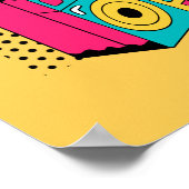 Retro audio boombox. poster (Hoek)