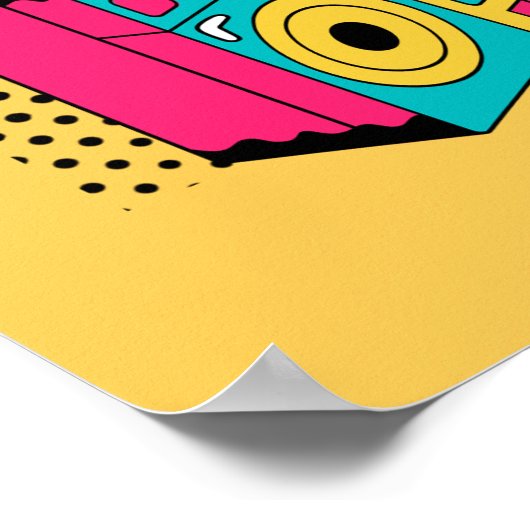 Retro audio boombox. poster (Hoek)
