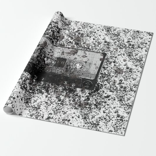 Retro Audio Cassette Cadeaupapier (Uitgerold)