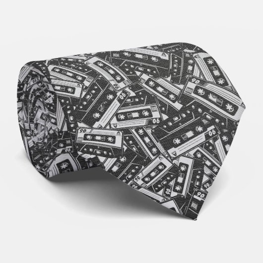 Retro Audio - Cassette Chaos Stropdas (Opgerold)