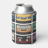 Retro audio cassette, geïsoleerde achtergrond. blikjeskoeler (Blikje Voorkant)