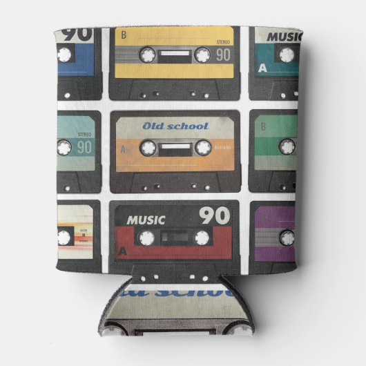 Retro audio cassette, geïsoleerde achtergrond. blikjeskoeler (Voorkant)