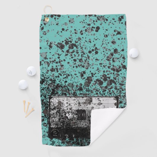 Retro Audio Cassette Golfhanddoek (Insitu)