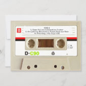 Retro audio cassette Huwelijk opslag datum Save The Date (Voorkant)