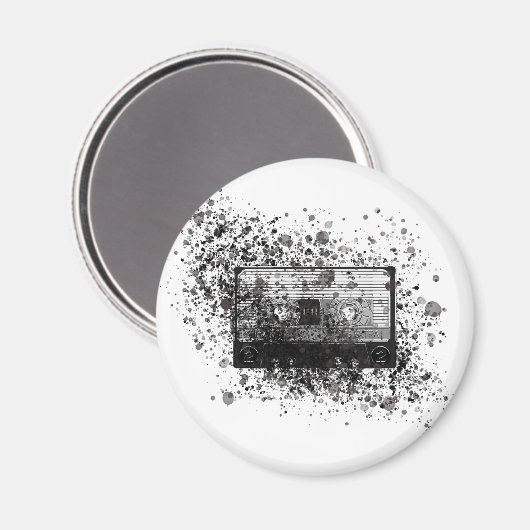 Retro Audio Cassette Magneet (Voorkant / Achterkant)