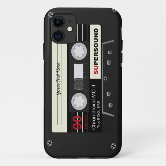 Retro Audio Cassette MixTape Case-Mate iPhone Case (Achterkant)