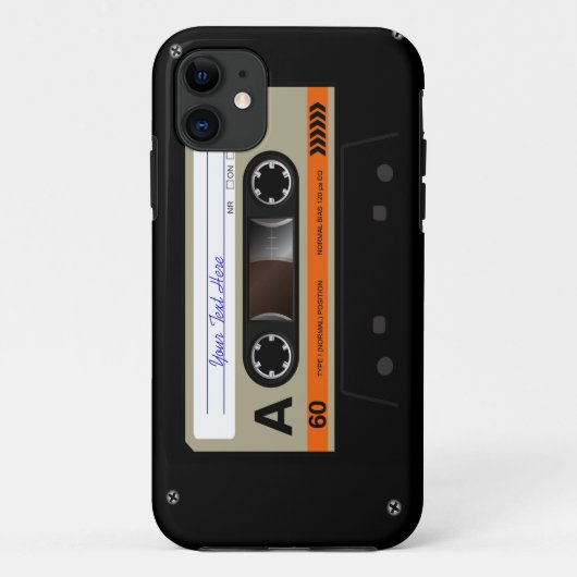 Retro Audio Cassette MixTape Grappige iPhone 5 Hoe Case-Mate iPhone Case (Achterkant)