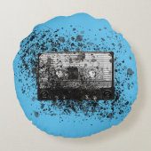 Retro Audio Cassette Rond Kussen (Achterkant)