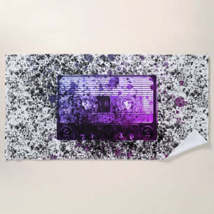 Retro Audio Cassette Strandlaken