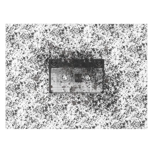 Retro Audio Cassette Tafelkleed (Voorkant (Horizontaal))