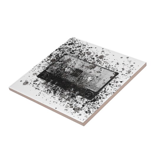 Retro Audio Cassette Tegeltje (Zijkant)