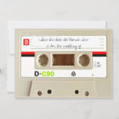 Retro audio cassette Wedding Save The Date (Voorkant)