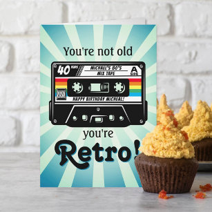 Retro Audio Cassettebandje elke leeftijd Verjaarda Kaart
