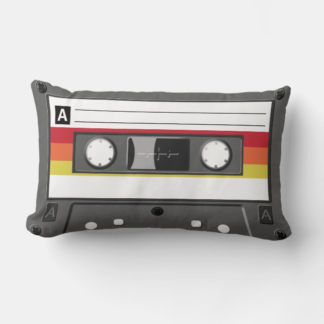 Retro Audio Cassettebandje Pillow Kussen (Front)