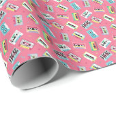 Retro Audio Tapes: 80s stijl. Cadeaupapier (Rol Hoek)