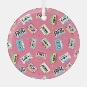 Retro Audio Tapes: 80s stijl. Glas Ornament