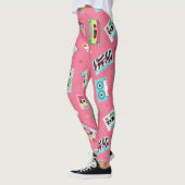 Retro Audio Tapes: 80s stijl. Leggings (Links)