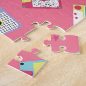 Retro Audio Tapes: 80s stijl. Legpuzzel (Zijkant)