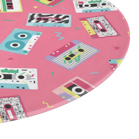 Retro Audio Tapes: 80s stijl. Snijplank (Hoek)