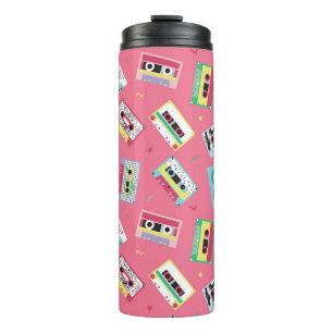 Retro Audio Tapes: 80s stijl. Thermosbeker