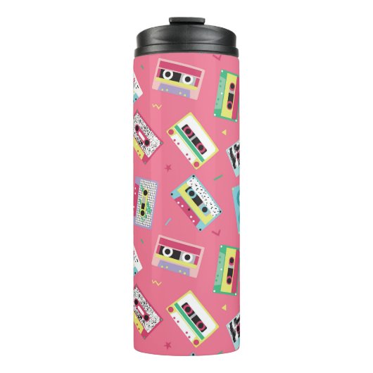 Retro Audio Tapes: 80s stijl. Thermosbeker (Voorkant)