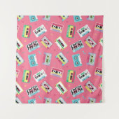 Retro Audio Tapes: 80s stijl. Wandkleed (Voorkant)