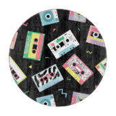 Retro audio tapes, jaren '80 stijl patroon. snijplank (Voorkant)