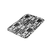 Retro audio tapes, ouderwets patroon. badmat (Gekanteld)