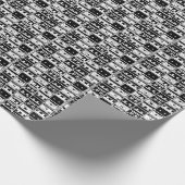 Retro audio tapes, ouderwets patroon. cadeaupapier (Hoek)