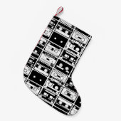 Retro audio tapes, ouderwets patroon. kleine kerstsok (Voorkant (Hangend))