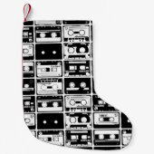 Retro audio tapes, ouderwets patroon. kleine kerstsok (Voorkant)
