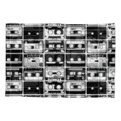 Retro audio tapes, ouderwets patroon. kussensloop (Achterkant)