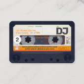 Retro audiocassette 80s DJ visitekaartjes 2 (Achterkant)