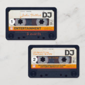 Retro audiocassette 80s DJ visitekaartjes 2 (Voorkant / Achterkant)