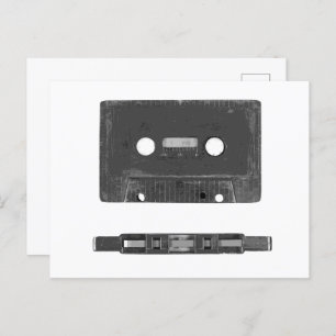 Retro audiocassette briefkaart