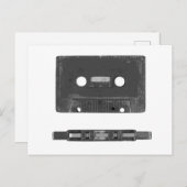 Retro audiocassette briefkaart (Voorkant / Achterkant)