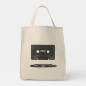 Retro audiocassette tote bag (Achterkant)