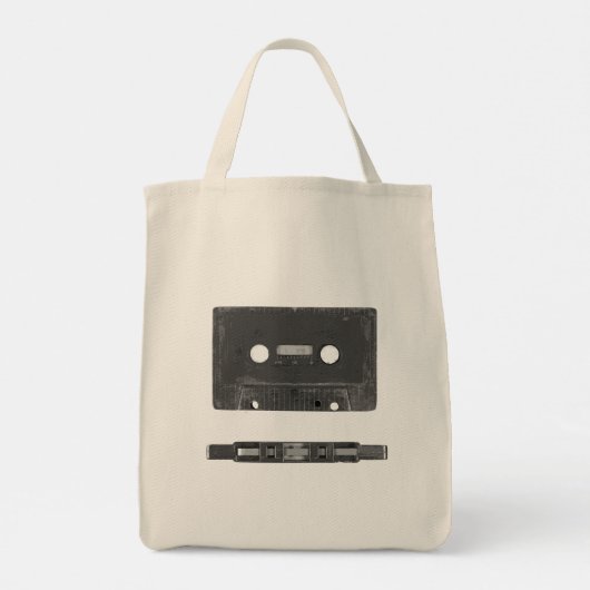 Retro audiocassette tote bag (Achterkant)