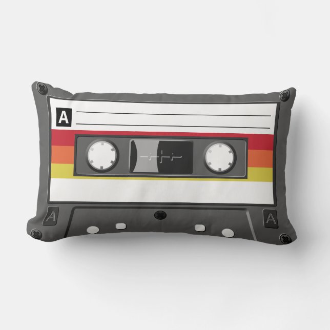 Retro audiocassettebandkussen kussen (Voorkant)