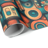 retro-audiofiel Abstract inpakpapier |  (Rol Hoek)