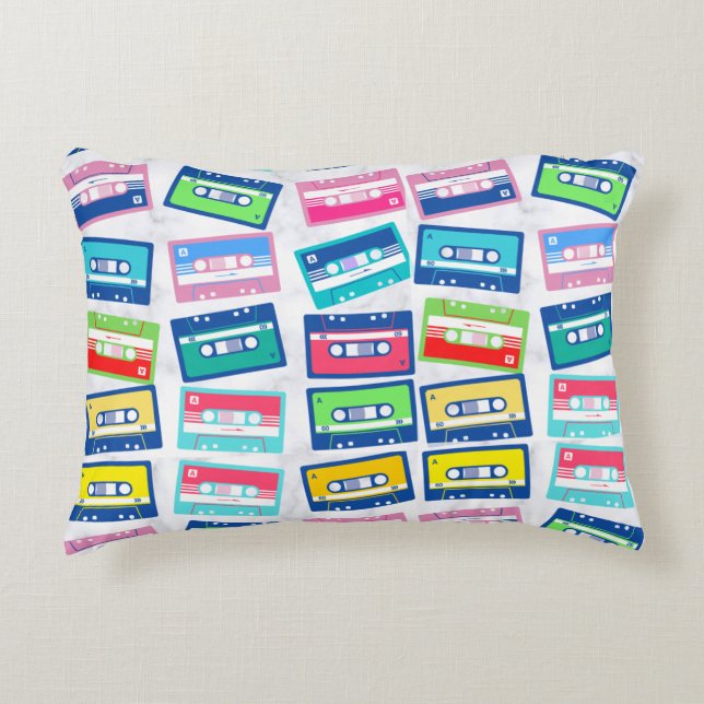 Retro  audiomassette cassette accent kussen (Voorkant)