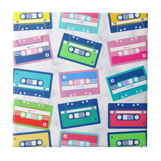 Retro  audiomassette cassette tegeltje (Voorkant)