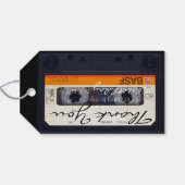 Retro Audiotape 50e verjaardag Dank je Label Cadeaulabel (Achterkant Horizontaal)