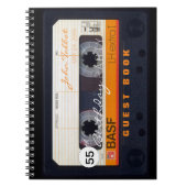 Retro Audiotape 55th birthday Guest Book Notitieboek (Voorkant)